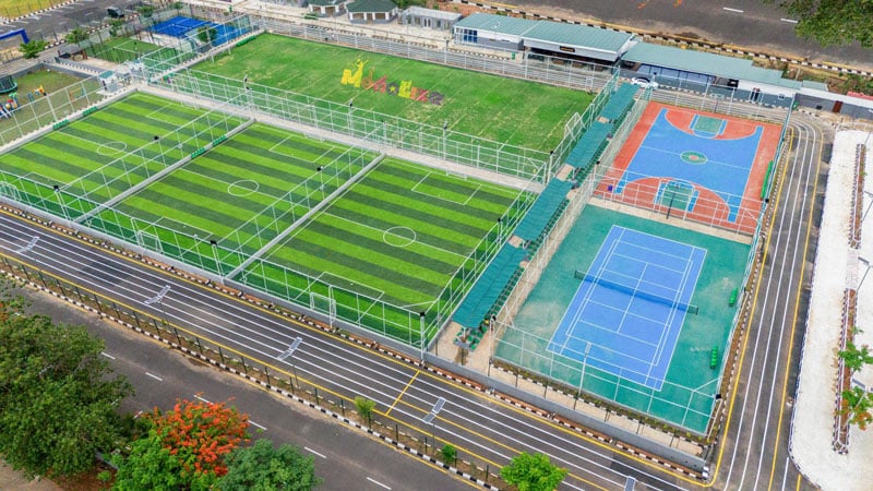 Football training pitch